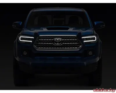 Raxiom Clear Lens Black Housing LED Headlights Toyota Tacoma w/ Factory Halogen 2016-2023 - TT8291