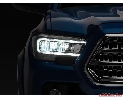 Raxiom Clear Lens Black Housing LED Headlights Toyota Tacoma w/ Factory Halogen 2016-2023 - TT8291