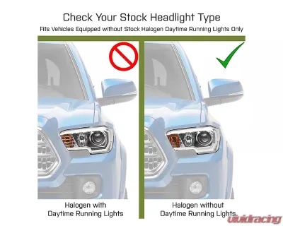 Raxiom Clear Lens Black Housing LED Headlights Toyota Tacoma w/ Factory Halogen 2016-2023 - TT8291