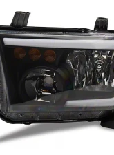 Raxiom Axial Series Clear Lens Black Housing Headlights w/ LED Bar Toyota Tundra 2007-2013                                     - TU16004 - Image 2