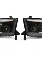 Raxiom Axial Series Clear Lens Black Housing Headlights w/ LED Bar Toyota Tundra 2007-2013                                     - TU16004 - Image 5