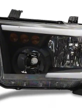 Raxiom Axial Series Clear Lens Black Housing Headlights w/ Sequential LED Bar Toyota Tundra 2007-2013                                     - TU16005 - Image 2