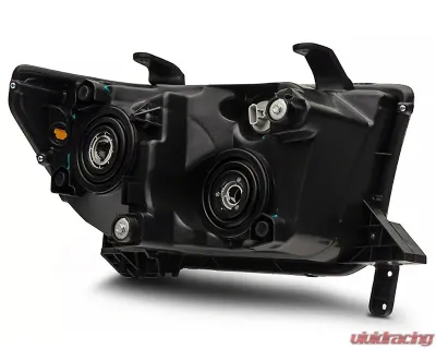 Raxiom Axial Series Clear Lens Black Housing Projector Headlight w/ LED Bar Toyota Tundra 2007-2013 - TU16006