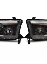 Raxiom Axial Series Clear Lens Black Housing Projector Headlights w/ Sequential LED Bar Toyota Tundra 2007-2013                                     - TU16007 - Image 5