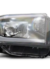 Raxiom Axial Series Clear Lens Black Housing Headlights w/ LED Bar Toyota Tundra w/ Factory Halogen Headlights 2014-2021                                     - TU16008 - Image 2