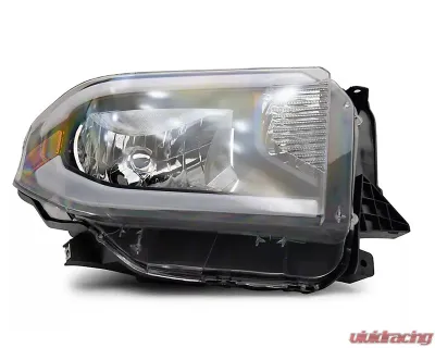 Raxiom Axial Series Clear Lens Black Housing Headlights w/ LED Bar Toyota Tundra w/ Factory Halogen Headlights 2014-2021 - TU16008