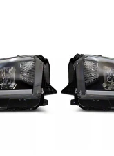 Raxiom Axial Series Clear Lens Black Housing Headlights w/ LED Bar Toyota Tundra w/ Factory Halogen Headlights 2014-2021                                     - TU16008 - Image 4