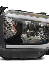 Raxiom Axial Series Clear Lens Black Housing Headlights w/ Sequential LED Bar Toyota Tundra w/ Factory Halogen Headlights 2014-2021                                     - TU16009 - Image 2