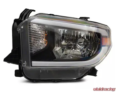 Raxiom Axial Series Clear Lens Black Housing Headlights w/ Sequential LED Bar Toyota Tundra w/ Factory Halogen Headlights 2014-2021 - TU16009