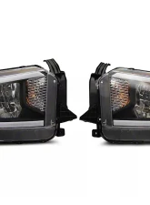 Raxiom Axial Series Clear Lens Black Housing Headlights w/ Sequential LED Bar Toyota Tundra w/ Factory Halogen Headlights 2014-2021                                     - TU16009 - Image 6