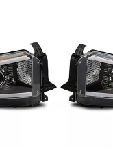 Raxiom Axial Series Clear Lens Black Housing Projector Headlights w/ LED Bar Toyota Tundra w/ Factory Halogen Headlights 2014-2021                                     - TU16010 - Image 6