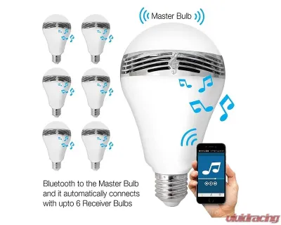 Sondpex SoundLam LED Light Bulb w/ Bluetooth Speaker (4 Pack) - BML-F04