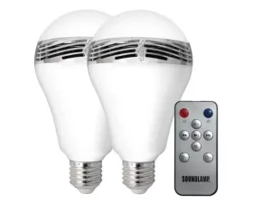 Sondpex SoundLam LED Light Bulb w/ Bluetooth Speaker (2 Pack)