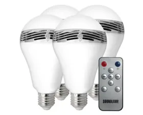 Sondpex SoundLam LED Light Bulb w/ Bluetooth Speaker (4 Pack)