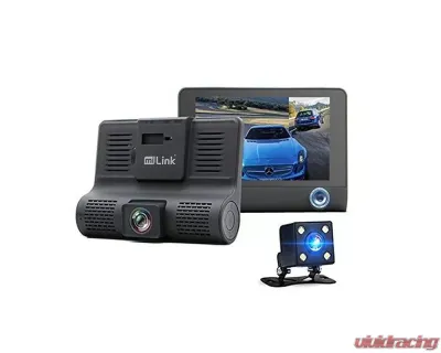 Sondpex Triple Lens Dashboard and Back-up Cameras with 4" Monitor - DBC-K144