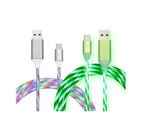 Sondpex 2-Pack 6' Lighted Type-C Charging Cable