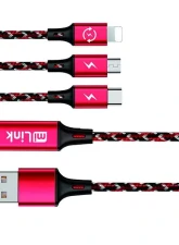 Sondpex 6ft. 3-in-1 (microUSB, Type-C, 8-pin) Charging Cable                                     - MTLL-246 - Image 4