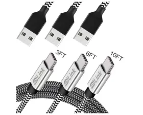 Sondpex 3-Pack USB-C (Type-C) Changing/Syncing Cable