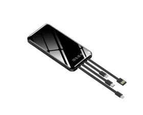 Sondpex 10,000mAh Power Bank with Built-in Full-set Charging Cables