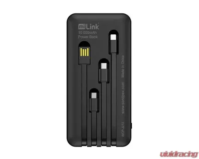 Sondpex 10,000mAh Power Bank with Built-in Full-set Charging Cables - WCP-J272