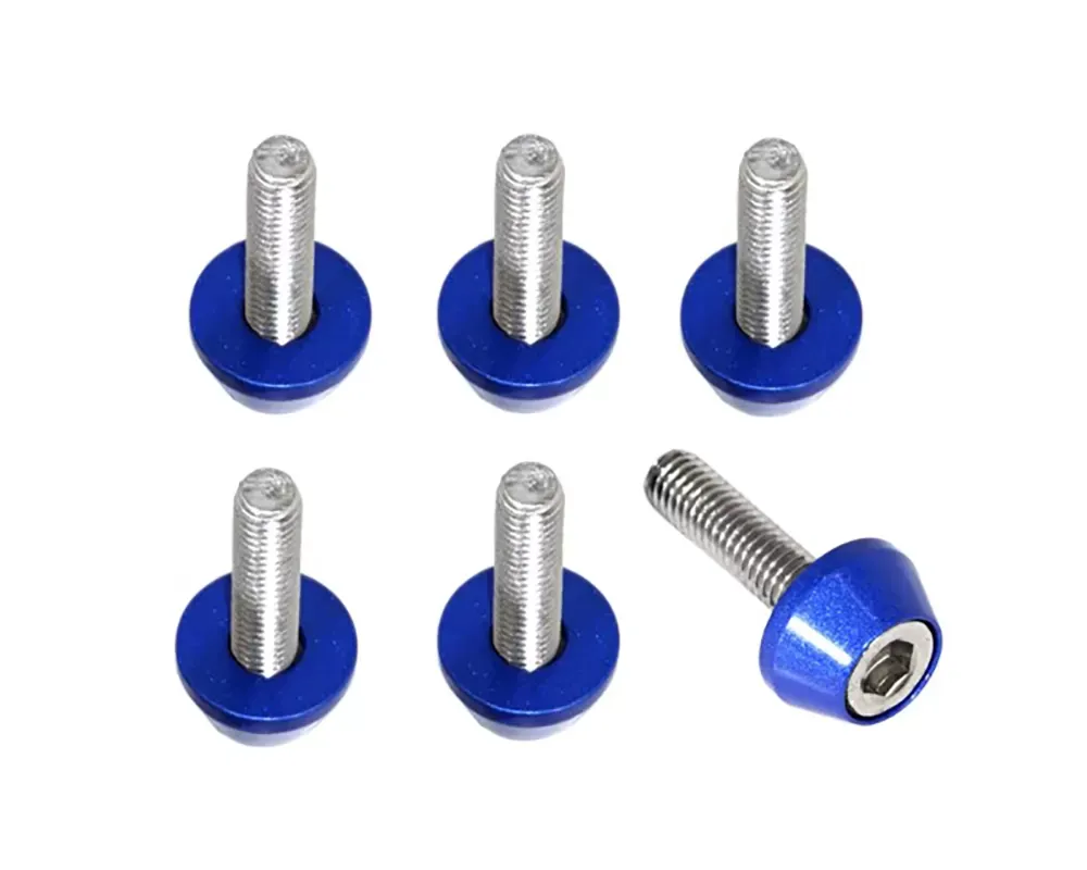 ZSPEC Design Stainless & BIllet Hardware Coil Packs Fastener Kit w/ Dark Blue Washers Kia Stinger GT 2018+ - 00843612100115