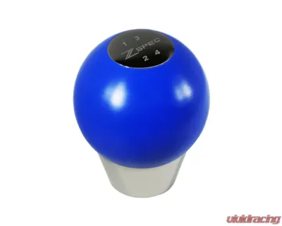 ZSPEC Design Blue M10-1.25 Derlin & Stainless 4-Speed Pattern Round Shift Knob Datsun 240Z | 260Z | 280Z - 00843612100351