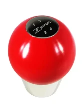 ZSPEC Design Red M10-1.25 Derlin & Stainless 4-Speed Pattern Round Shift Knob Datsun 240Z | 260Z | 280Z                                     - 00843612100368 - Image 3