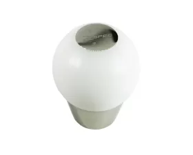 ZSPEC Design White Derlin & Stainless M10-1.5 4-Speed Shift Pattern Coin Apex Shift Knob