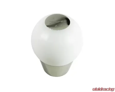 ZSPEC Design White M10-1.25 Derlin & Stainless 4-Speed Pattern Round Shift Knob Datsun 240Z | 260Z | 280Z - 00843612100375