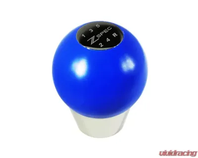 ZSPEC Design Blue M10-1.25 Derlin & Stainless 5-Speed Pattern Round Shift Knob Nissan 300ZX | 240SX | R32 | R33 | R34 | Mitsubishi 3000GT - 00843612100399