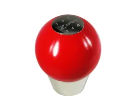 ZSPEC Design Red Derlin & Stainless M10-1.5 5-Speed Shift Pattern Coin Apex Shift Knob