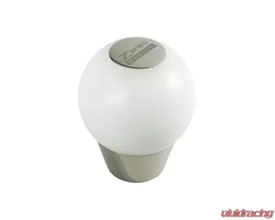 ZSPEC Design White M10-1.25 Derlin & Stainless 5-Speed Pattern Round Shift Knob Nissan 300ZX | 240SX | R32 | R33 | R34 | Mitsubishi 3000GT - 00843612100412