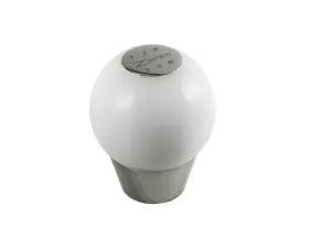 ZSPEC Design White Derlin & Stainless M10-1.5 5-Speed Shift Pattern Coin Apex Shift Knob