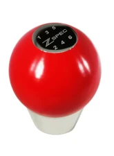 ZSPEC Design Red M10-1.25 Derlin & Stainless 6-Speed Pattern Round Shift Knob Nissan 350Z | 370Z | Z RZ34 | Infiniti G35 | G37                                     - 00843612100443 - Image 3