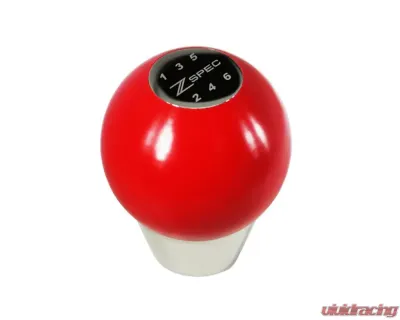 ZSPEC Design Red M10-1.25 Derlin & Stainless 6-Speed Pattern Round Shift Knob Nissan 350Z | 370Z | Z RZ34 | Infiniti G35 | G37 - 00843612100443