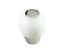 ZSPEC Design White Derlin & Stainless M10-1.5 6-Speed Shift Pattern Coin Apex Shift Knob