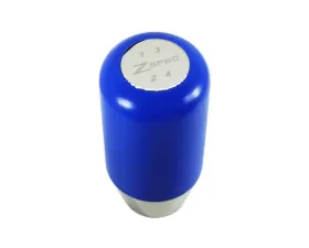 ZSPEC Design Blue Derlin & Stainless M10-1.5 4-Speed Shift Pattern Coin Scene Shift Knob