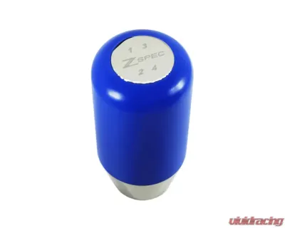 ZSPEC Design Blue M10-1.25 Derlin & Stainless 4-Speed Pattern Vertical Shift Knob Datsun 240Z | 260Z | 280Z - 00843612100474