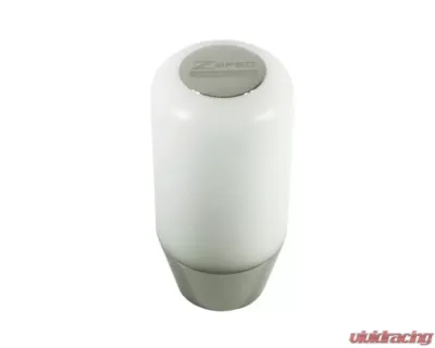 ZSPEC Design White Derlin & Stainless M10-1.5 4-Speed Shift Pattern Coin Scene Shift Knob - 00843612122193