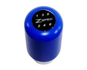 ZSPEC Design Blue M10-1.25 Derlin & Stainless 6-Speed Pattern Vertical Shift Knob Nissan 350Z | 370Z | Z | Infiniti G35 | G37 | Mitsubishi Evo | RX