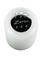 ZSPEC Design White Derlin & Stainless M12-1.25 6-Speed Shift Pattern Coin Scene Shift Knob                                     - 00843612122360 - Image 5