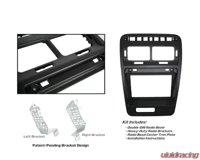 Zspec Design LHD Double-Din Radio Bezel w/ Brackets for