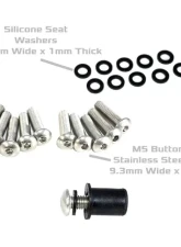 ZSPEC Design Stainless M5x20mm Button-Head Body Kit Fasteners w/ Well Nuts                                     - 00843612100870 - Image 3