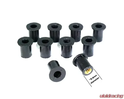 ZSPEC Design Body Kits & Flares Using M5-0.8 10-Pack M5 Silicone-Rubber Well Nuts - 00843612100924