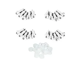 ZSPEC Design Silver Titanium Shoudler-Bolt Timing Covers Fastener Kit w/ White Bushings Nissan 300ZX Z31 1984-1989