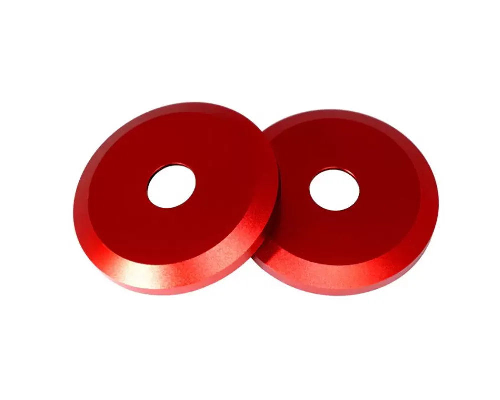 ZSPEC Design Red Billet Shock Tower Covers w/ BMW Etching Logo BMW 3-Series E36 1990-2000 - 00843612172464