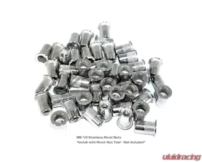 ZSPEC Design 10-Pack Stainless M6x25mm Shank/Shoulder Bolts w/ Stainless Rivet Nuts - 00843612102126