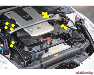 ZSPEC Design Gunmetal Stainless & Billet Throttle Bodies & Airflow Sensors Fasteners Nissan 350Z HR - 00843612102607