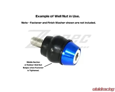 ZSPEC Design SUV/Truck Body Elements & Over-Fender Flares 10-Pack M8 Rubber Well Nuts - 00843612103420