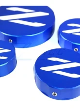 ZSPEC Design Blue Billet Aluminum Reservoir Cap Cover Set w/ Z Logo Nissan Z32 300ZX 1990-1996                                     - 00843612104717 - Image 5